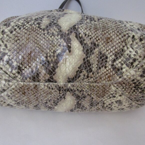 Huge Snake Python Tote Lightweight Leather Bag Carryon - Picture 8 of 12